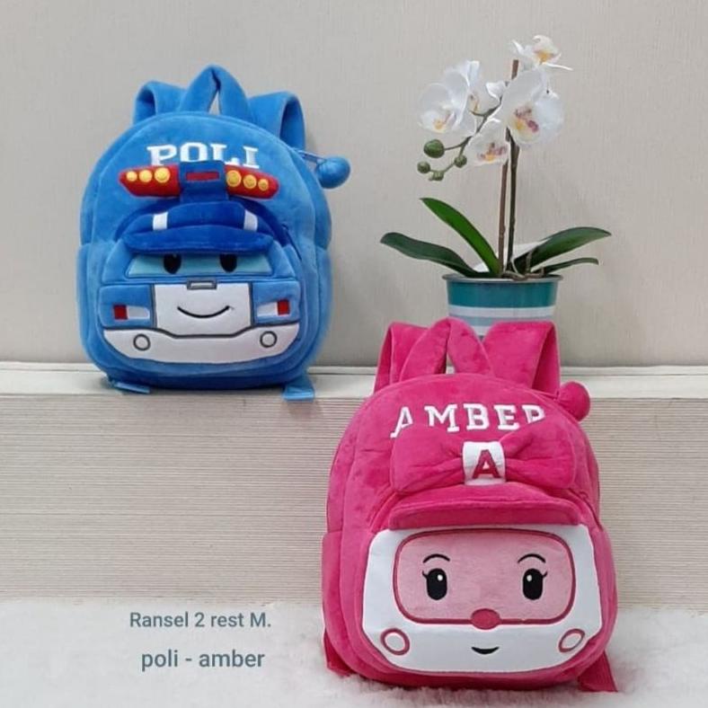 Backpack Import Tas Ransel Anak Boneka Robocar Poli Amber Robotruck