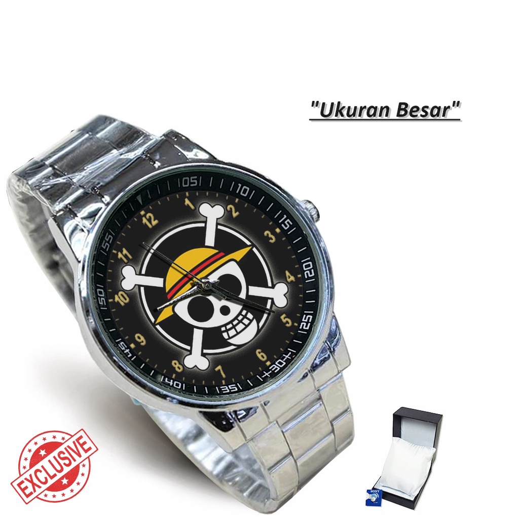 Jam Tangan Rantai Couple TENGKORAK ONE PIECE (Special)