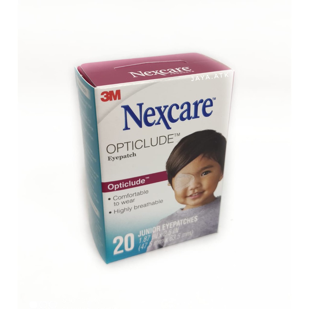 PLESTER PENUTUP MATA ANAK 3M NEXCARE OPTICLUDE EYEPATCHES 1537 ISI 20 PCS