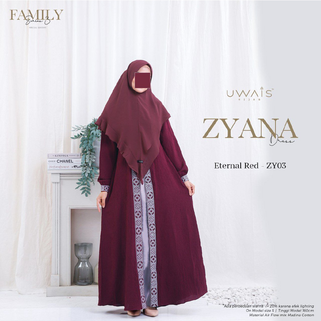 GAMIS SARIMBIT FAMILY SET COUPLE UWAIS HIJAB ZYANA DRESS FASHION MUSLIMAH WANITA PEREMPUAN CRINCKLE 