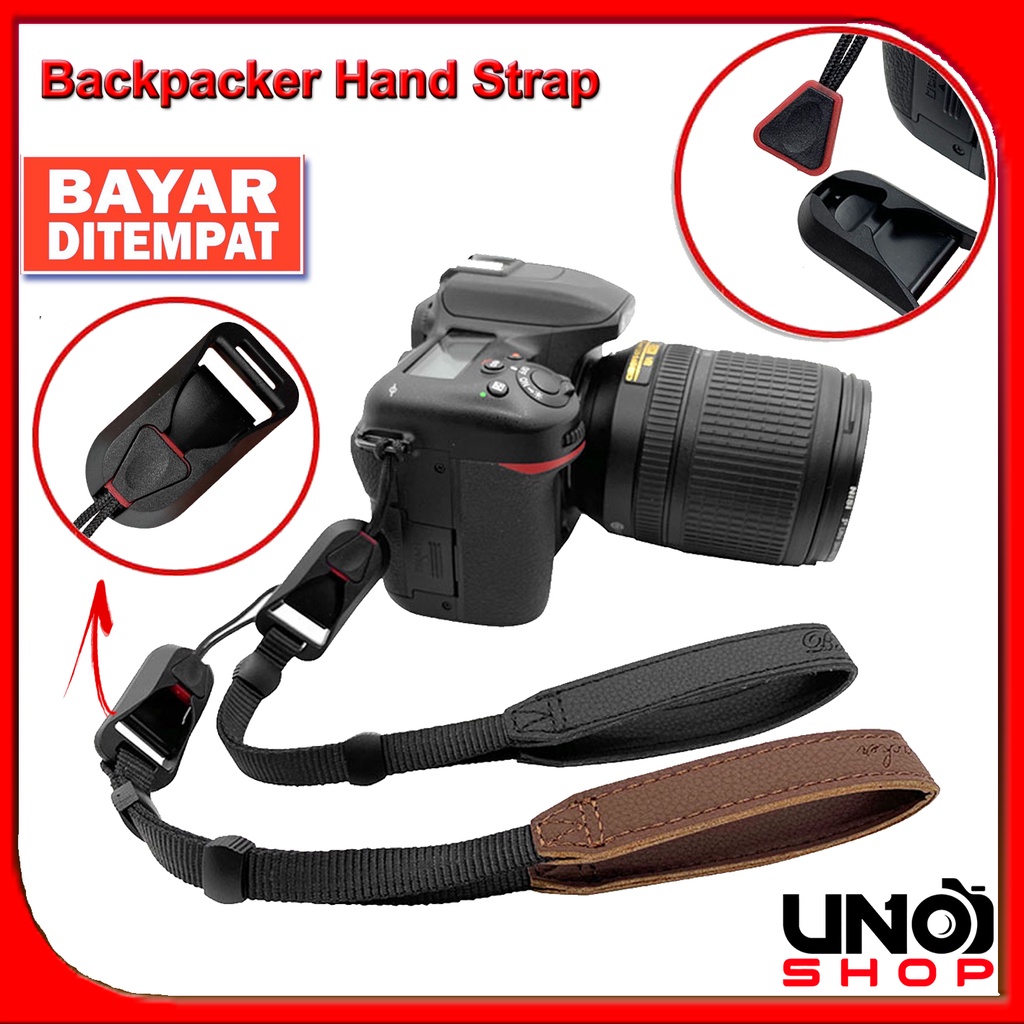 Backpacker Hand Wrist Strap Leather Quick Release Buckle For SLR DSLR Mirrorless