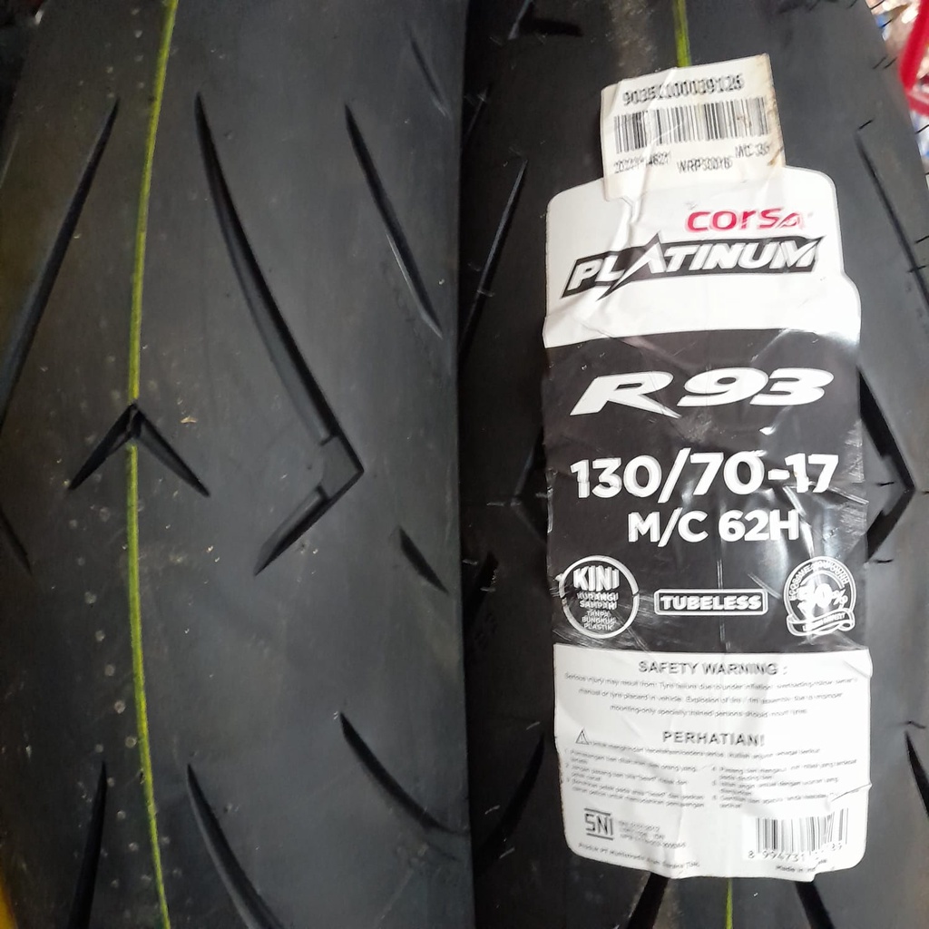 Ban motor sport Corsa R93 130 70 17 Platinum soft compound tubeless