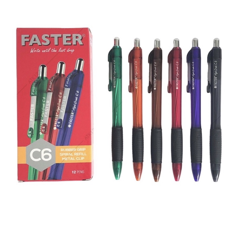 

BULPEN MEREK FASTER C-6 HITAM ( Isi 12 biji )