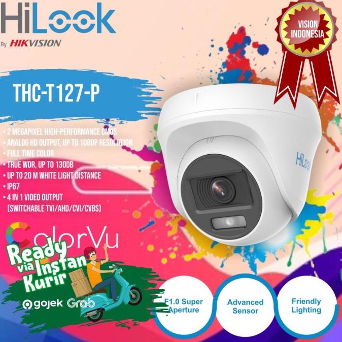 HILOOK THC-T127-P / CAMERA HILOOK COLORVU 1080P HILOOK T127P - RESMI