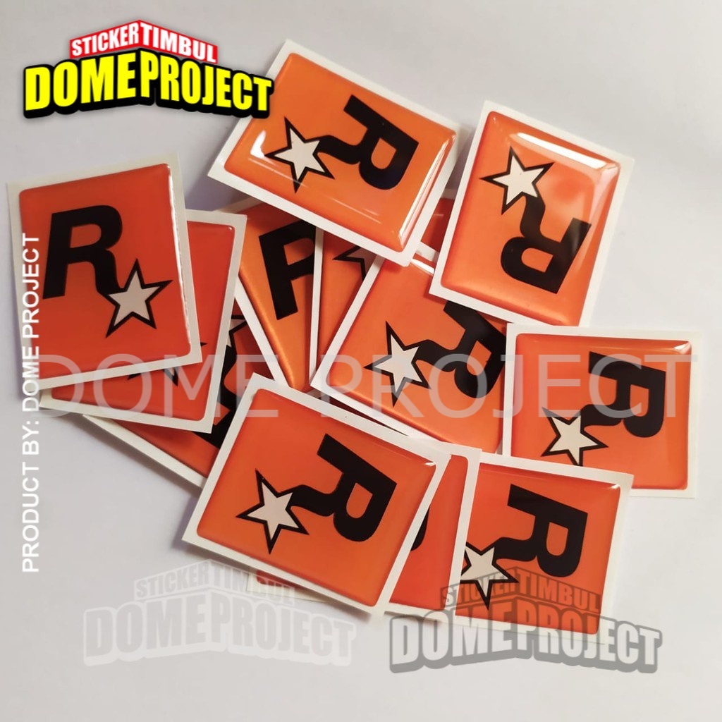 ROCKSTAR LOGO EMBLEM VESPA PIAGGIO STIKER EMBLEM DASI VESPA STIKER AKSESORIS SEPEDA MOTOR