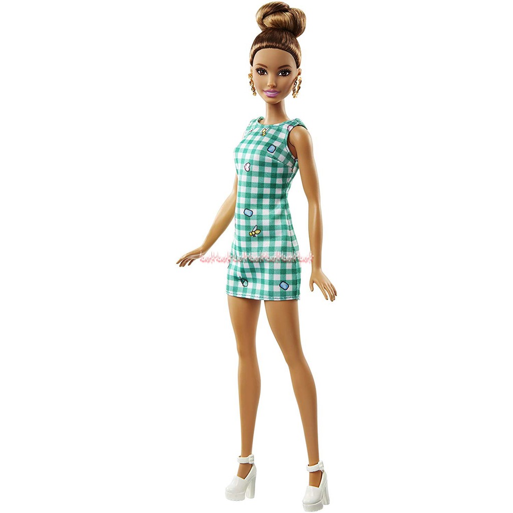 Barbie Fashionistas Boneka Berbie  Baju Dress Green Hijau