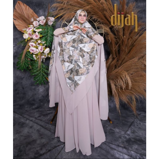 DIJAH SYARI BAHAN GAMIS CERUTY BABYDOLL POLOS MIX KHIMAR MOTIF PRINTING BY DIJAH