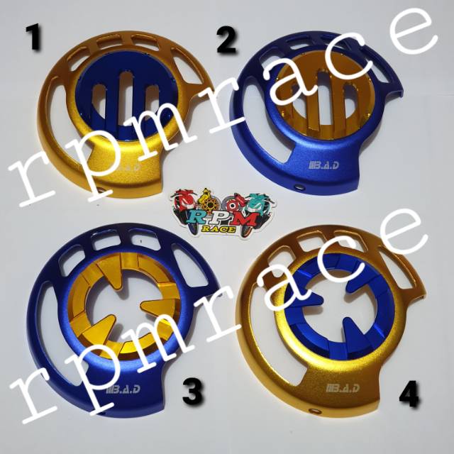 Pelindung Cover Tutup Kipas Twotone Blue Gold Beat Scoopy Mio Soul Nouvo Dll