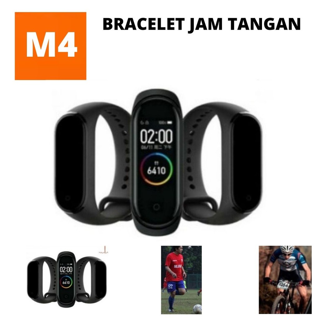 M4 Smartband Watch Jam Sport Bracelet Kesehatan Tensi Oximeter 118115