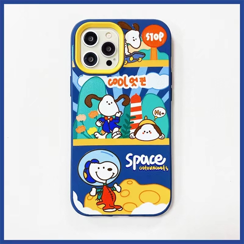 Soft Case Silikon 3 In 1 Motif Kartun Anjing Dan Kucing Untuk iPhone 13 12 11 Pro Max X XR Xs 7 8 6s 6 Plus SE 2020