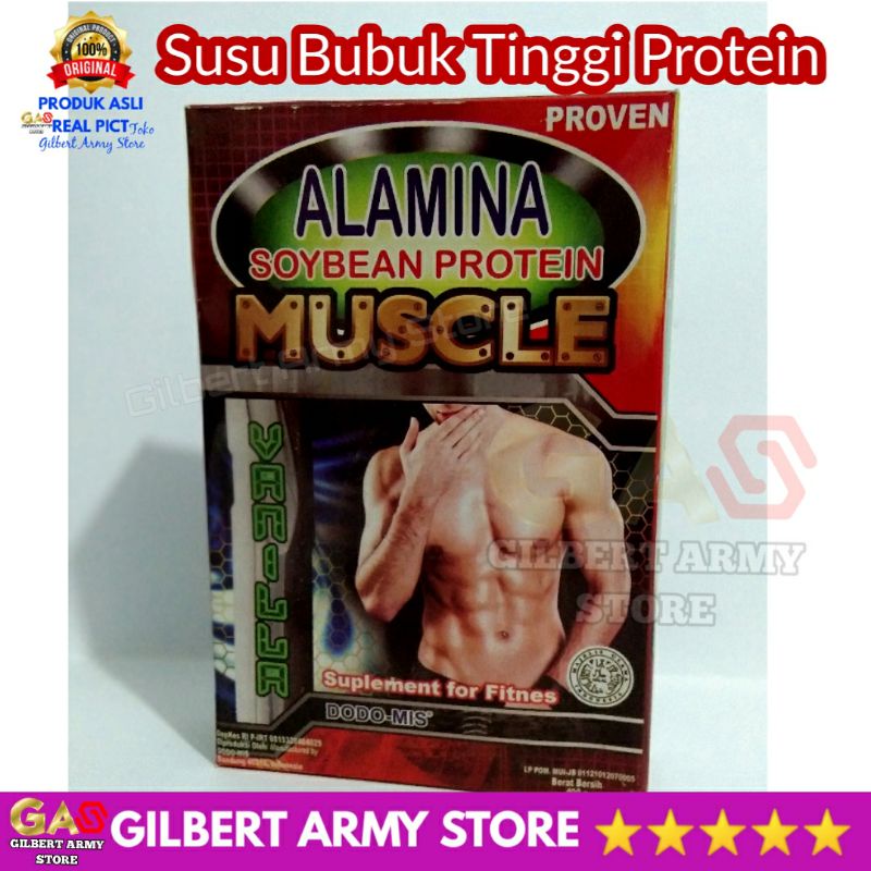 GILBERT ARMY STORE Susu Kedelai Bubuk Protein  400 gram Premium Alamina
