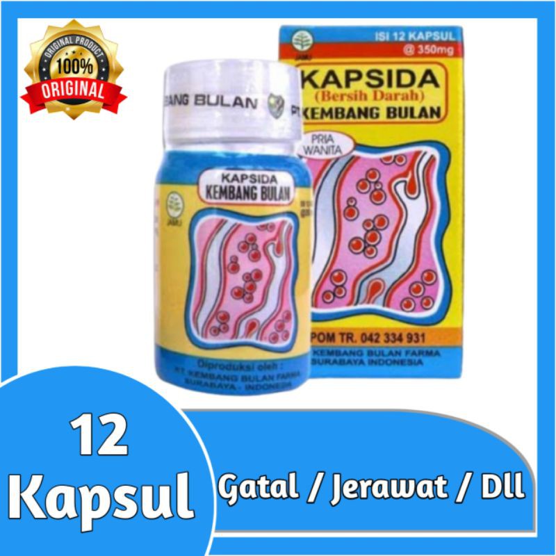 Kapsida Kembang Bulan 12 Kapsul - Obat Gatal, Bisul, Jerawat, dan Darah Kotor