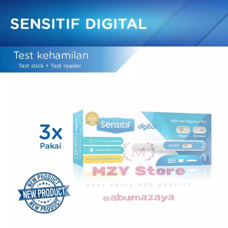 (FREE Nature Beauty) Sensitif Digital Pregnancy Test 3x Pakai Tes Kehamilan Digital Test Pack Digital