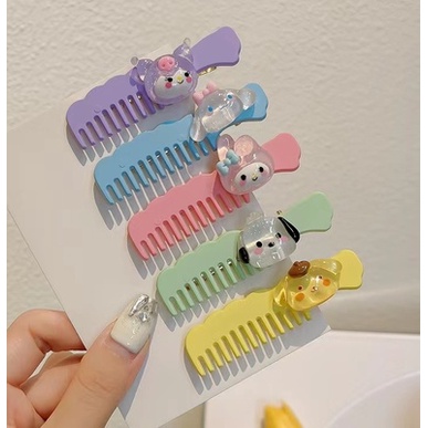 Sanrio Jepit Rambut Bentuk Sisir Motif Kartun 3D Untuk Anak Perempuan