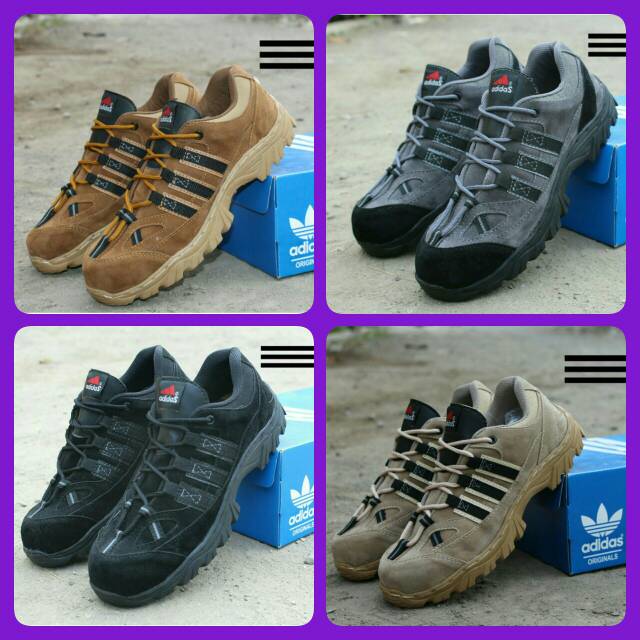 Sepatu Pria Casual Safety Adidas Import - Sepatu Kulit - Sepatu Kerja - Sepatu Hiking - Sepatu Kets