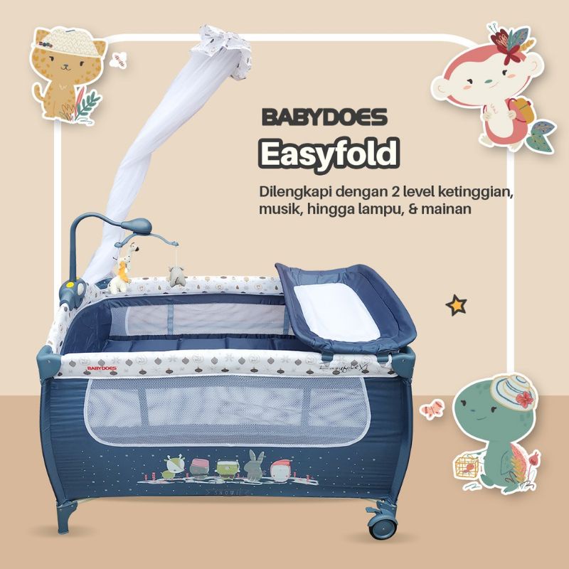 Box Bayi Tempat Tidur Ranjang Baby Box Bayi BabyDoes Easyfold 18081 XL