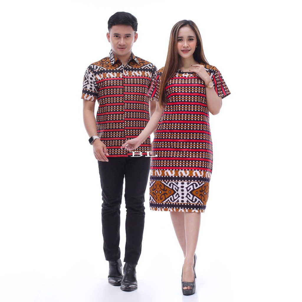 DRESS ETNIK TERBARU-Maura Couple - Sania Ruffle Batik tenun Couple Ori Ndoro Jowi DNT Garansi Termurah Shopee BAJU IMLEK-1
