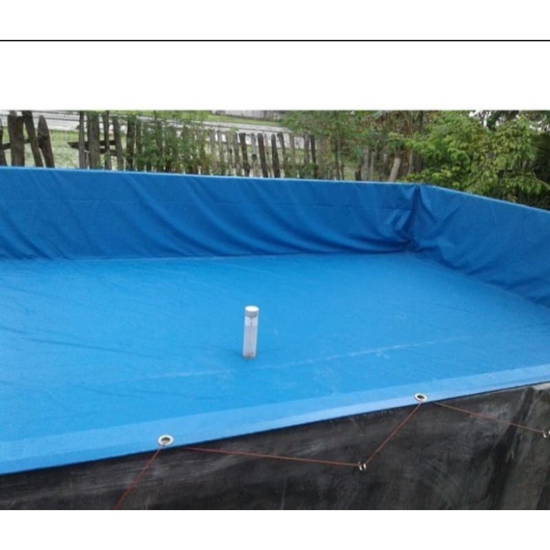 kolam terpal kotak 2x3x1 bahan semi karet orchid