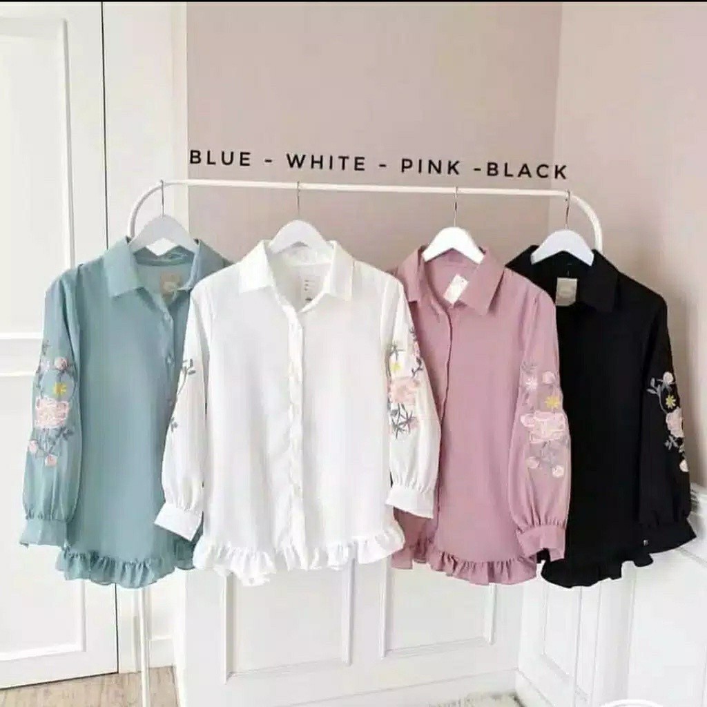 Baju Atasan Wanita Terbaru 2021 Baju Atasan Blouse Model Kekinian Floria Blouse Shopee Indonesia