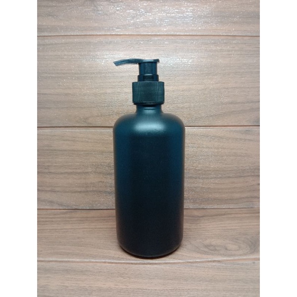 BOTOL PUMP 500ML HITAM HDPE / BOTOL 500ML HITAM HDPE LOTION / BOTOL PUMP 500ML