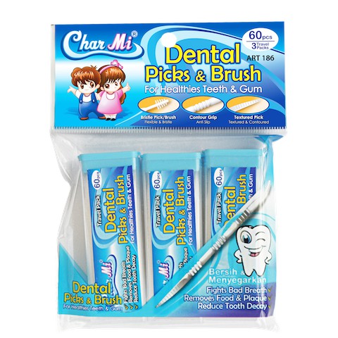

Charmi Dental Picks and Brush ART-186 60 pcs/ travel