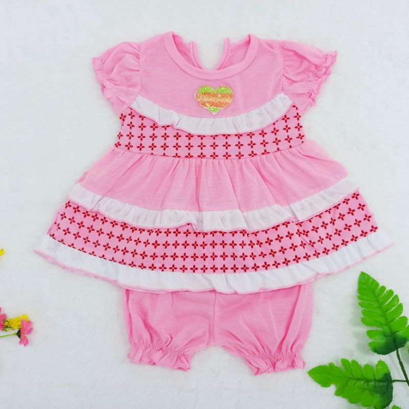 Pakaian Bayi New Born 0-6bulan, Setelan Dress Bayi, Baju Bayi Perempuan, Baju Bayi Lucu