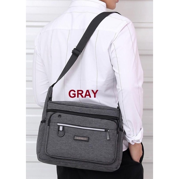 Tas Selempang Pria Anti Air Tahan Hujan Import Banyak Resleting -DX200