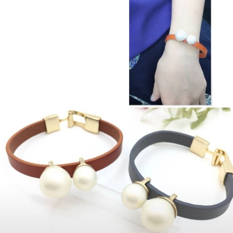 Gelang kulit branded band Premium Quality Anti karat Gelang tangan kulit import /gelang Tangan Wanita branded Band bahan kulit G203