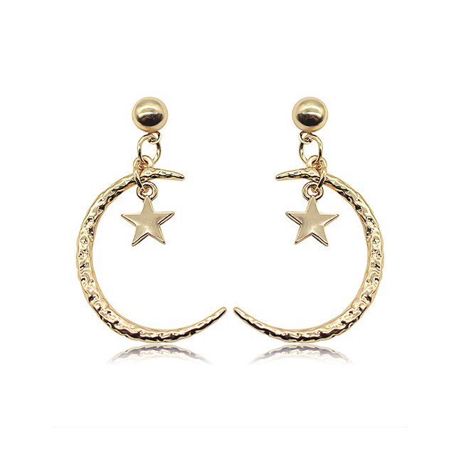 LRC Anting Tusuk Fashion Gold Gold-plated Earrings D07685