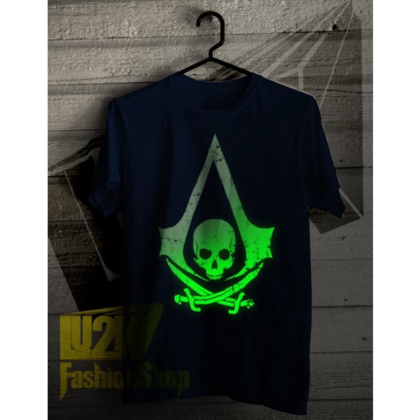 KAOS ASSASSIN'S CREED SKULL LOGO GLOW IN THE DARK GAME PC L2K 434