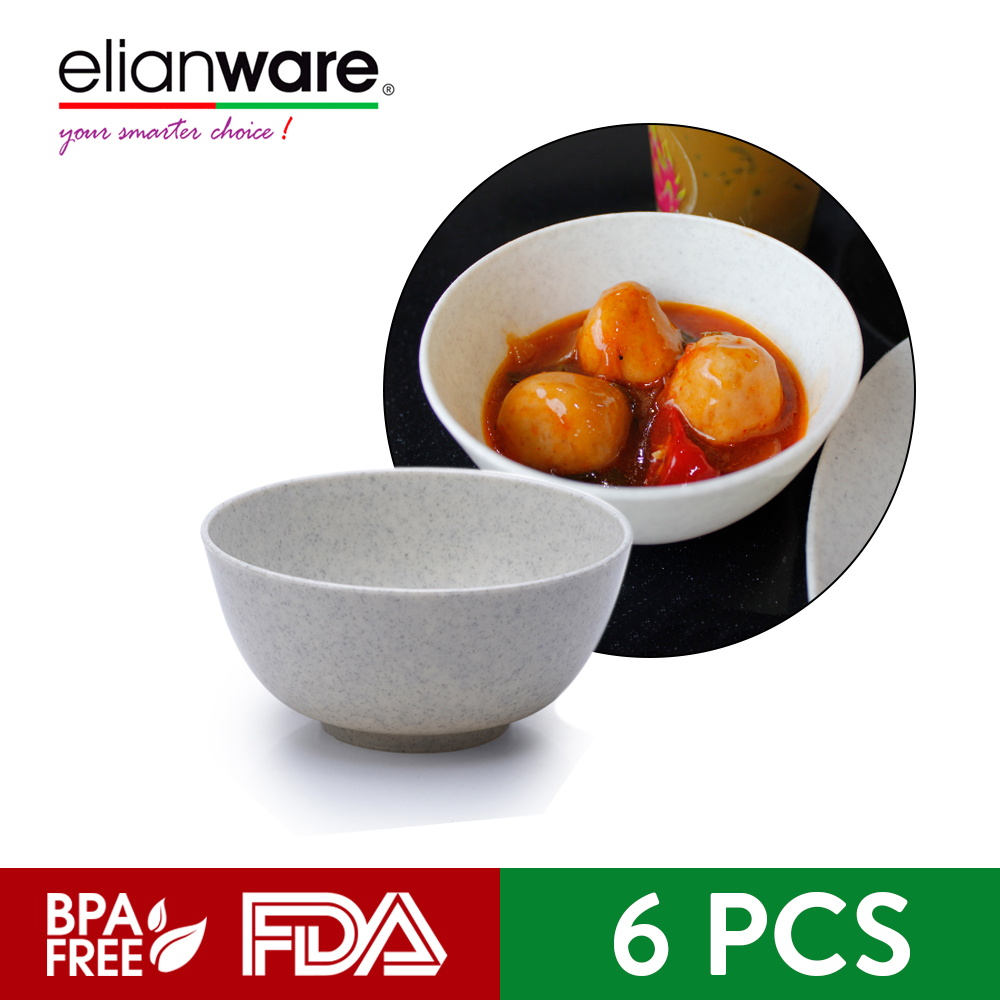Elianware Marble Dining Bowl Set Mangkok (4.5" x 6 Pcs)