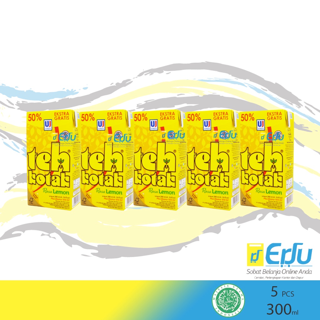 

5PCS Teh Kotak Rasa Lemon Tea Produk Ultra Jaya Halal MUI - 5pcs x 300ml