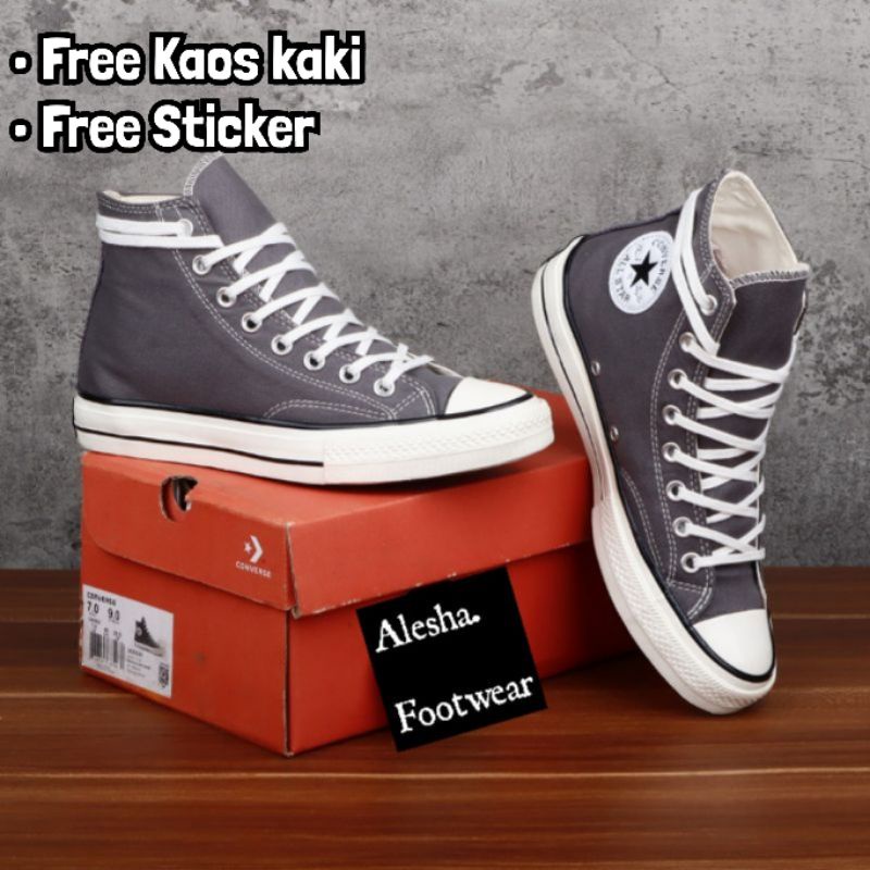 Sepatu Converse 70s Hi Grey Egret  / Converse 70s Ox Abu Premium Terlaris