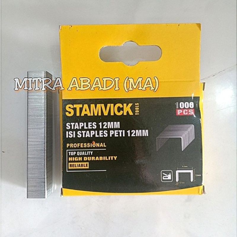

ISI STAPLES TEMBAK 12MM STAMVICK / ISI GUN TACKER