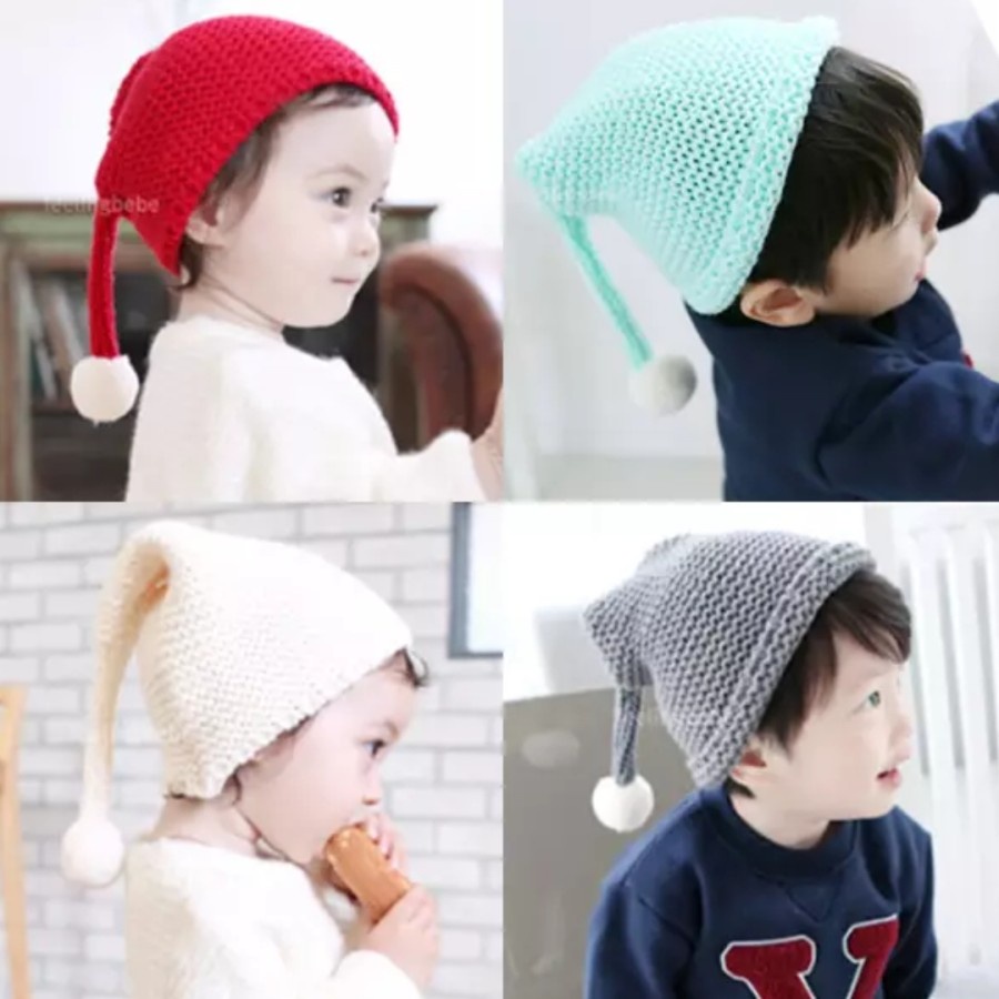 Baby knitted christmas hat topi natal bayi baby winter hat