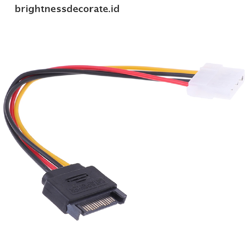 Kabel Power Adapter Sata To Ide 15 Pin Sata Male To Molex Ide 4 Pin Female