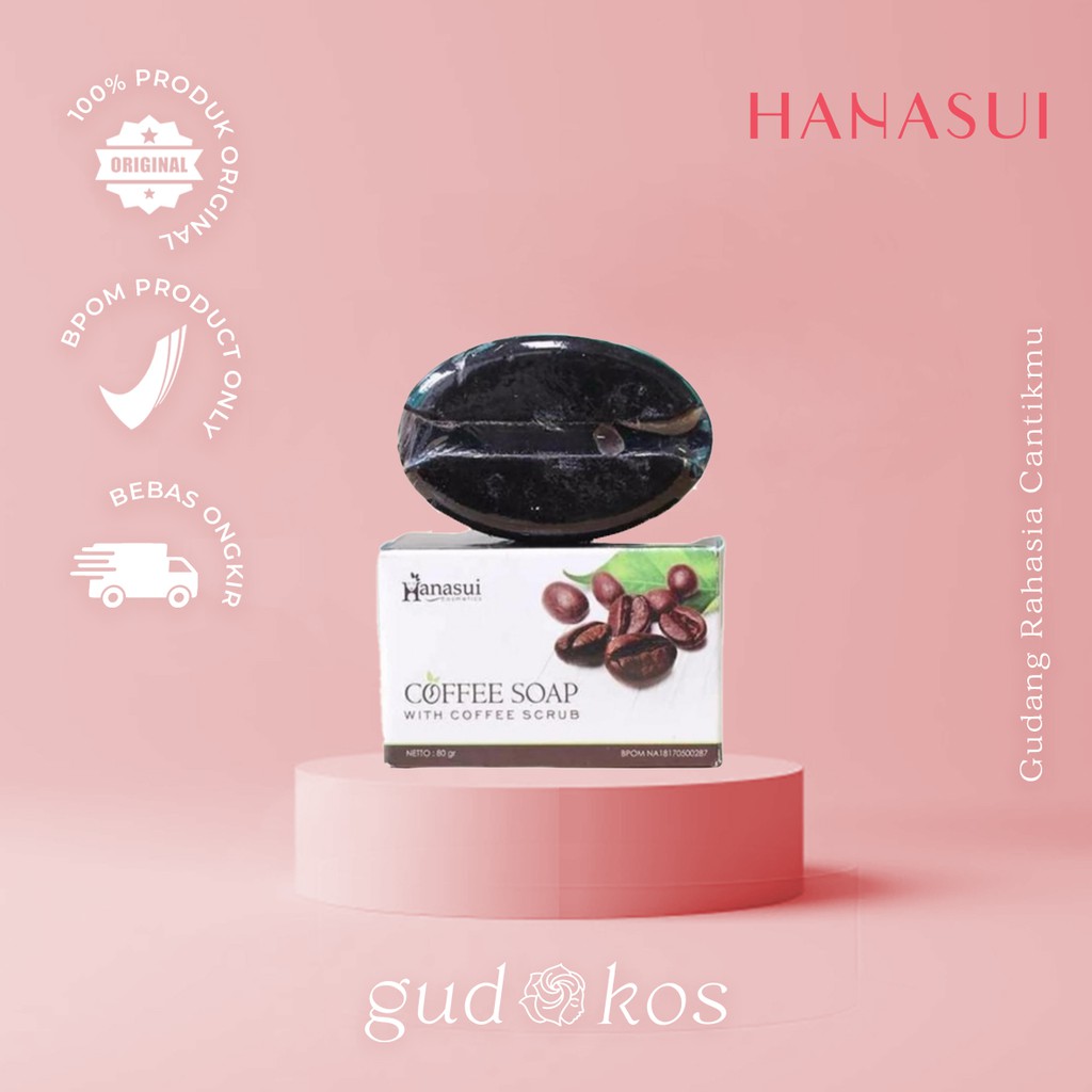 Hanasui Coffee Soap with Scrub 60gram  BPOM Original