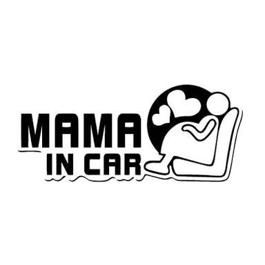 Stiker Mobil Mama in Car Ibu hamil Pregnant Woman Vinyl Decal Sticker