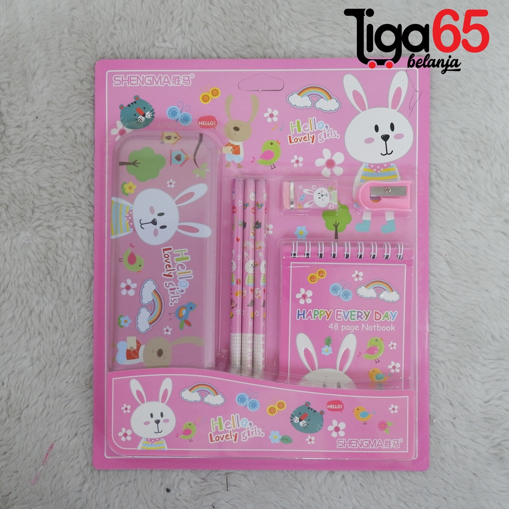 365 STATIONERY SET #41182 Buku &amp; Alat Tulis Anak / Karakter Fancy Gambar Lucu