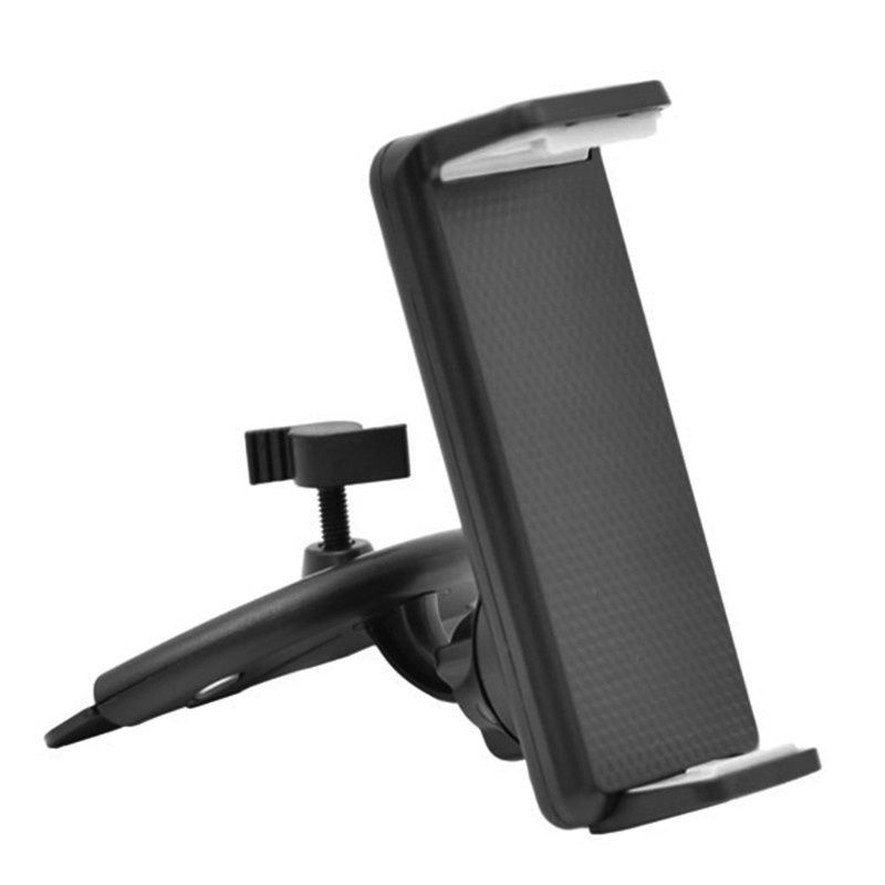 Vivi Stand Mount Slot Cd Mobil Rotasi 360 ° Untuk Smartphone / Tablet Pc 4-11 &quot;