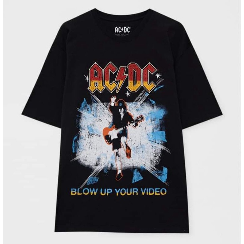 Tshirt - Kaos Pull&Bear X ACDC