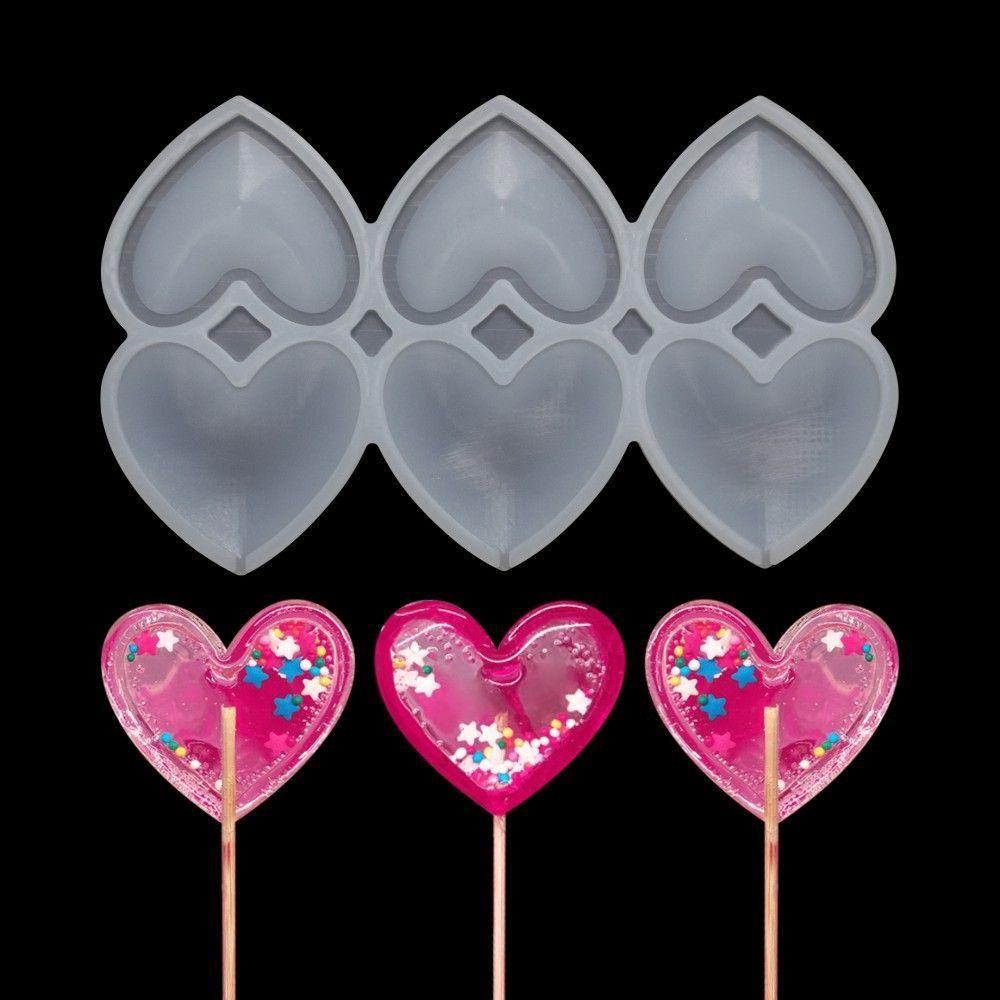 R-FLOWER Candy Mold Star/Round/Cetakan Coklat Bentuk Hati Cetakan Lolipop Alat Dekorasi Kue