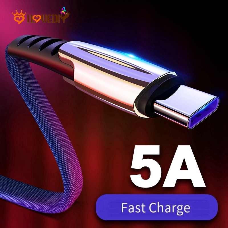 Kabel Data Super Fast Charge 5A All Series USB to C , USB to Lightning , USB to Micro USB Bahan Aluminium Alloy