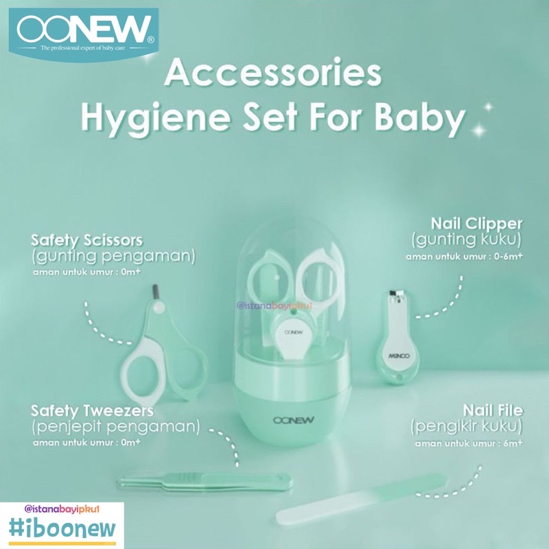 Gunting Kuku bayi -OONEW 4 in 1 Hygiene Set for Baby/Baby Manicure set