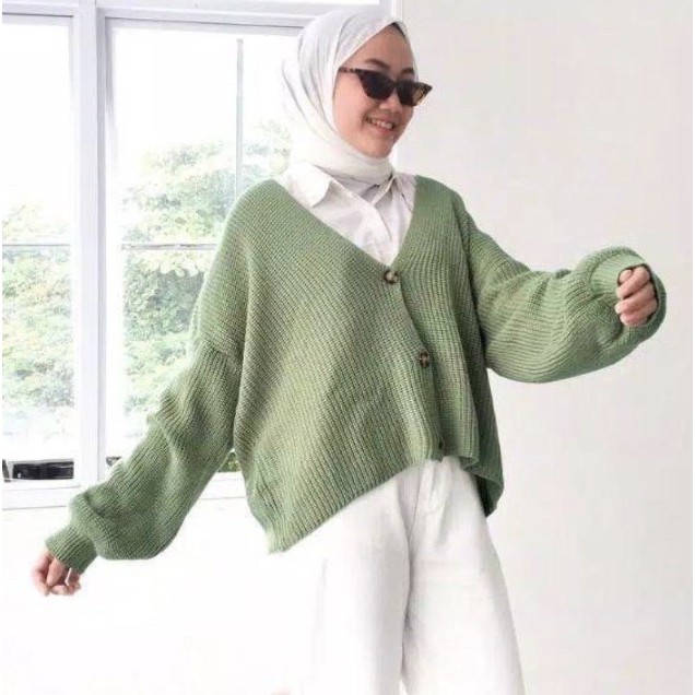 kardigan rajut / kardigan wanita / VINA KNITTE CARDY / kardigan crop