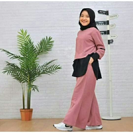 Setelan Yoka + Pashmina - Setelan Muslim Anak Perempuan - Baju Muslim Anak Perempuan Terbaru