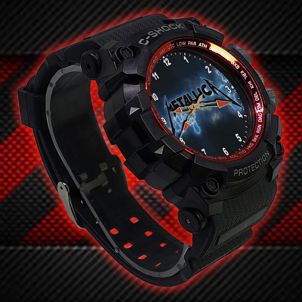 (ISTIMEWA BOSSQUE) JAM TANGAN METALLICA LIST MERAH - EXCLUSIVE 3