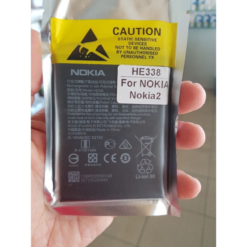 Baterai Original Nokia 2 TA 1029 Batrai Batrei Batre Nokia2 HE338