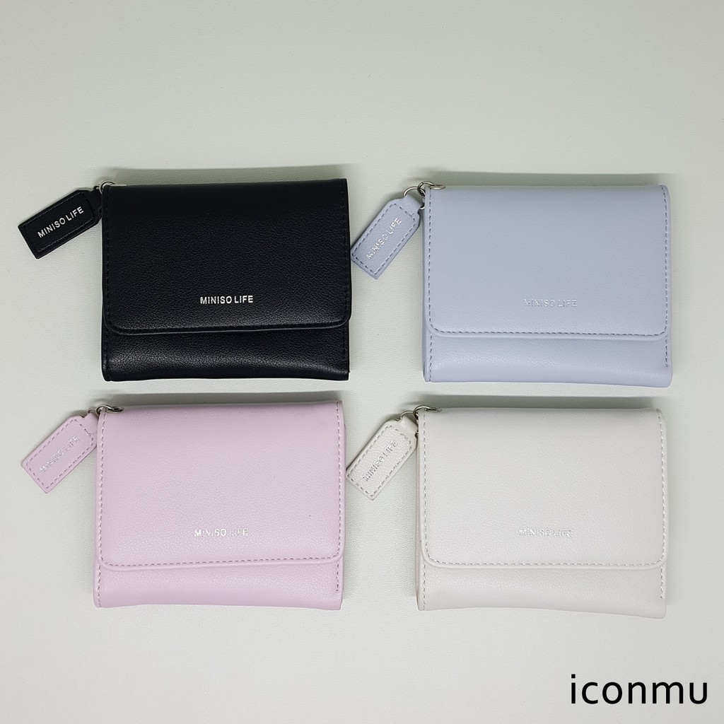  Miniso  Dompet  Lipat Women s Simple Elegant Short Wallet 