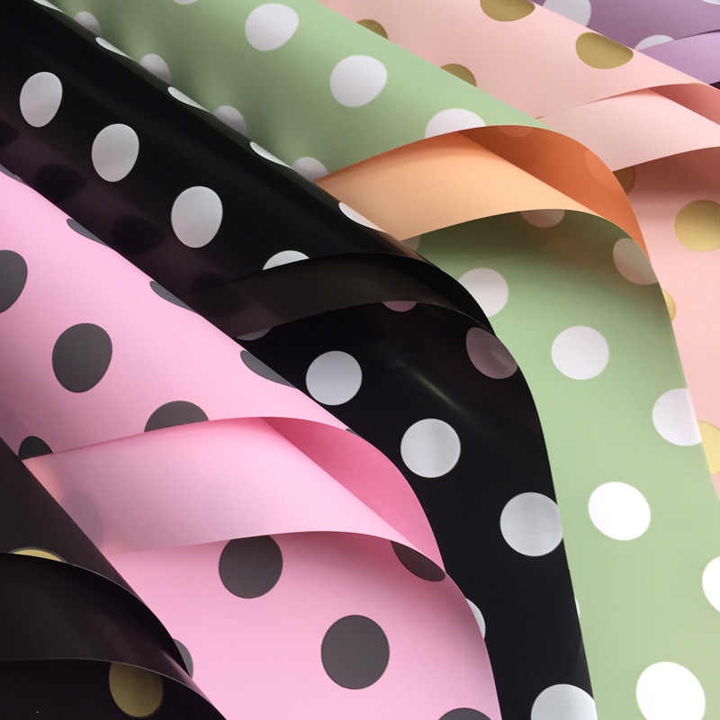 MoonLand Flower Wrapping Polkadot Cellophane Kertas Buket Pembungkus Bunga Waterproof KB11